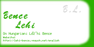 bence lehi business card